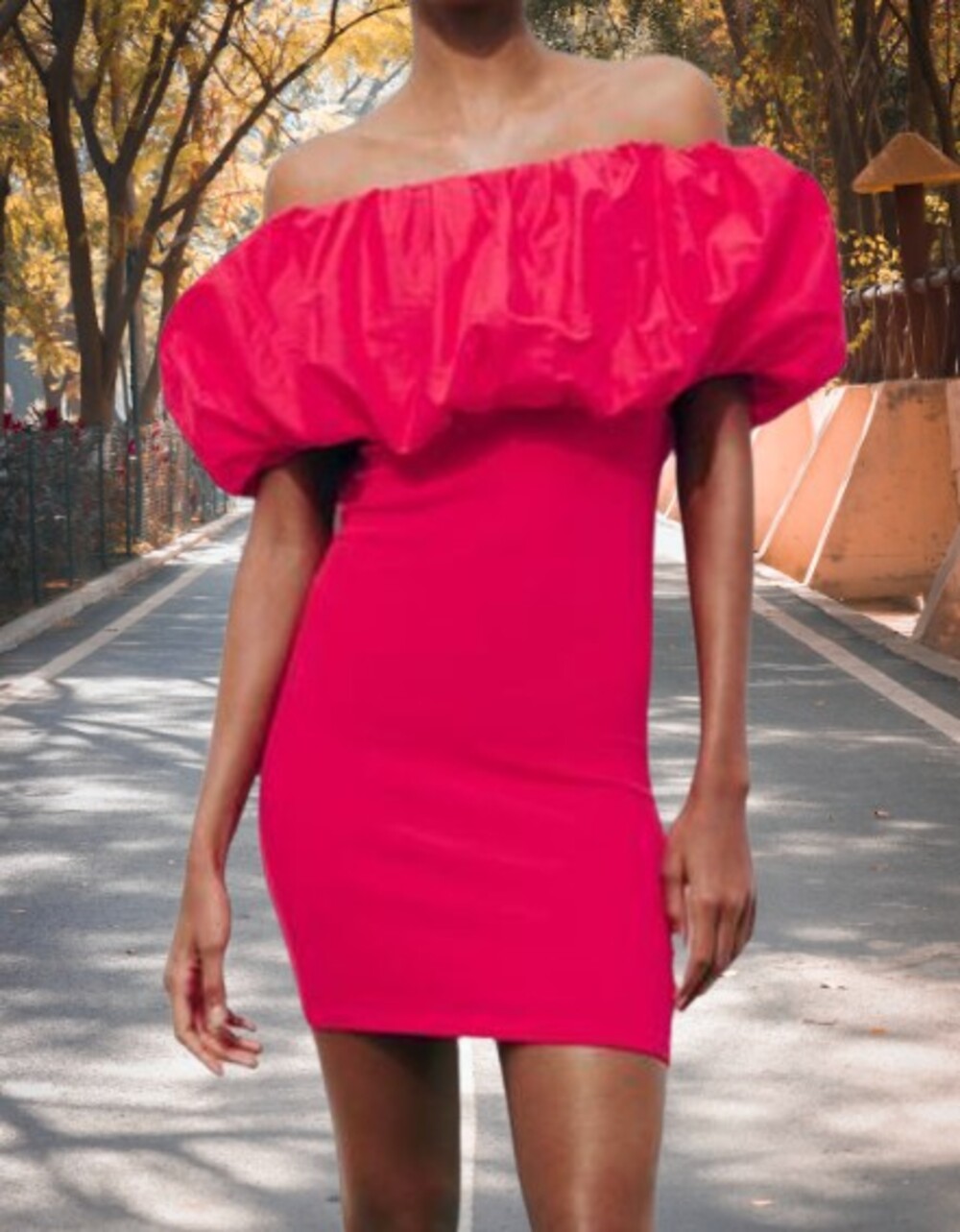 ZARA Ruffled Mini Dress - Picture 3 of 3